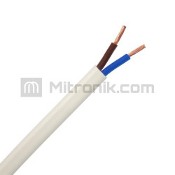 PRZEWÓD OMYp 2x1,00/H03VVH2-F 300V BIAŁY