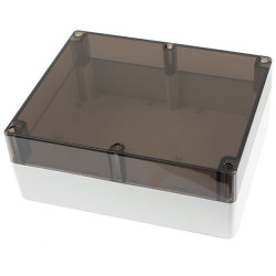 Hammond 1554YA2GYSL Watertight PC Enclosure, Smoked Lid 300 x 240 x 120, Grey