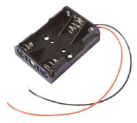 BAT3XR03-B Pojemnik z tworzywa; wymiary: 49 x 58 x 17 mm z kabelkiem [3xAAA]