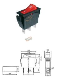 PRZEŁĄCZNIK KOŁYSKOWY 2POZYCJE 3PINY ON-OF 250V/15A MK111