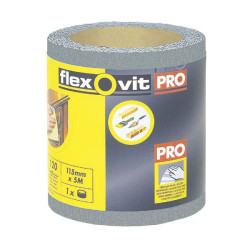 Flexovit 63642526415 H/P Finishing Sanding Roll 115mmx5m 120G-Extra Coarse