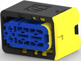 Socket, 4 pole, straight, 2 rows, black, 4-2208157-1