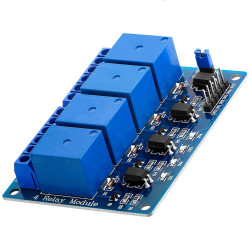 4-channel relay module 5V with optocoupler low-level trigger compatible with Arduino and Raspberry Pi