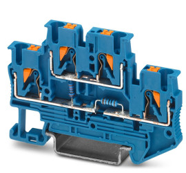 Część do listwy zaciskowej Phoenix Contact 12 → 26AWGWciskane PTTB 2.5-2R BU/NAMUR