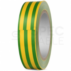 Taśma izolacyjna PVC 15mm x 10m ERKO żółto-zielona