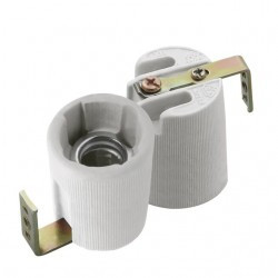 Oprawka ceramiczna E14 z uchwytem HLDR-E14-F 2173