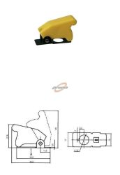 OSŁONA PRZEŁĄCZNIKA MATOWA ŻÓŁTA