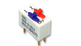 DIPSWITCH 2x RED/BROWN