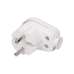 Wtyczka kątowa 2P. biała WT-16 K2/BIAŁY