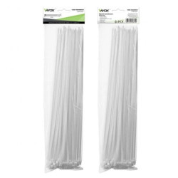 Opaski zaciskowe 4,8mm /400mm białe 100 szt. VOZ-48400W Vayox