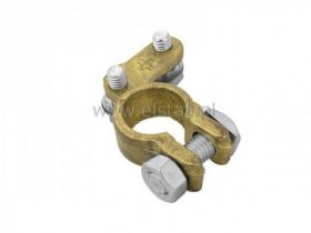 Klema samochodowa mosiężna ( + )