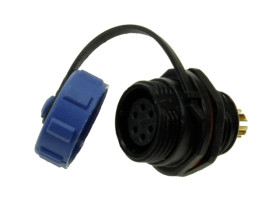 Gniazdo; SP1312/S6-C-FO; 6 torów; lutowany; 0,75mm2; SP13; na panel; 13mm; IP68; 5A; 125V; Weipu; RoHS; SP1312/S6-C