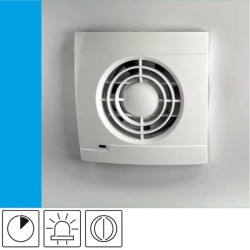 Wentylator domowy Aero VS100T+ kontrolka LED, klapka zwrotna, wyłącznik czasowy, fi 100 mm, kolor biały