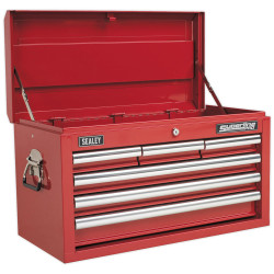 Sealey AP33069 Topchest 6 Drawer with Ball Bearing Runners - Red