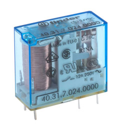 Przekaźnik elektromagnetyczny SPDT, 24VDC, 10A/250VAC, Finder 40.31.7.024.0000