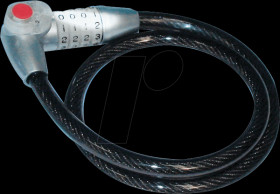 Bicycle spiral cable combination lock with light