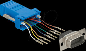 66167 Adapter Sub-D 9 pin male to RJ45 female Assembly Kit blue