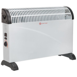 Sealey CD2005T Convector Heater 2000W 3 Heat Settings Thermostat Turbo Fan