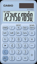 81-SL310UC-LB Casio desk calculator, solar, light blue