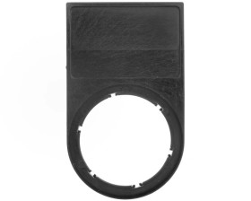 Ramka do etykiet samoprzylepnych 17,5x27mm czarna zaokrąglona otwór 22mm SIRIUS ACT 3SU1900-0AH10-0AA0