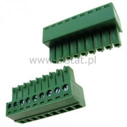 Listwa montażowa kątowa 9-zacisk. żeńska r = 3,81