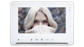 Monitor Głośnomówiący, Z Pamięcią, Kolor Biały. 7 Cali. Obsługa 2 Stacji...