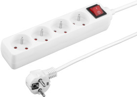 Listwa antyprzepiÄciowa 4 gniazda 3,0m biaĹa