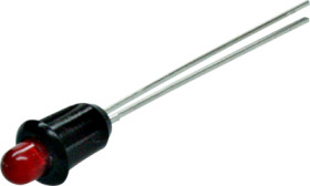 Signal light, red, 6 mcd, Mounting Ø 4.4 mm, pitch 2 mm, LED number: 1, MD-302 R