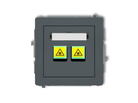 DECO Gniazdo światłowowode/optyczne podwójne grafitowy mat 28DGOP-2 KARLIK