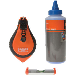 Bahco CL-1221-SET Blue Chalk, Chalk Line &amp; Line Level Set