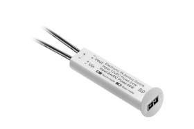 Włącznik bezdotykowy uniwersalny (dwubiegowy lub zbliżeniowy), biały, 12V DC ze ściemniac