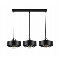 Lampa LOFT IDA-S W2 3xE27 wisząca czarno srebrny