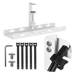 Organizer podbiurkowy na kable Maclean, max. obciążenie 5kg, biały, MC-105 W