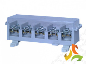 Odgałęźnik instalacyjny LZ5*35/16wyk.21P szary 5-torowy (zacisk: 5x35 mm2 5x4x16 mm2) na TS35 z pokrywą 84035002 SIMET