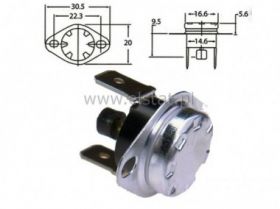 Wyłącznik termiczny 120°C bimetal NC 10A ( reset)