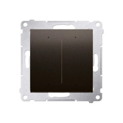 Simon 54 GO Sterownik przyciskowy oświetleniowy 2 wyjścia 5A sterowany smartfonem WiFi 230V (moduł) brąz mat DEW2W.01/46