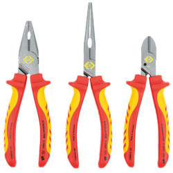 CK Tools T3805A RedLine VDE Pliers Set, 3-pcs