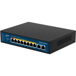 Switch PoE Desktop 10x port RJ45 (8x PoE+ Fast Ethernet 100Mb/s i 2x Uplink Gigabit Ethernet ) przełącznik niezarządzalny CAMVI