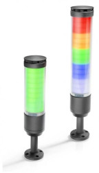 Kolumna sygnalizacyjna multikolor z el. akustycznym 15 segmentów 24V AC DC USB-C M12 4pin męski IP69K 8WD4615-5JH37