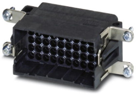 Pin contact insert, VC3, 50 pole, unequipped, crimp connection, with PE contact, 1855034