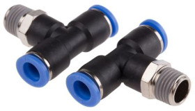 Adapter gwintowany teowy typu gwint – rura, 10 barów