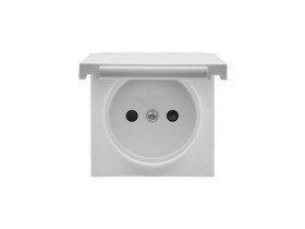 SIMON 55 Pokrywa gniazda pojedynczego z klapką w kolorze do: SGZ1CM, SGZ1M jasnoszary mat TGZ1BUZP/114 KONTAKT SIMON