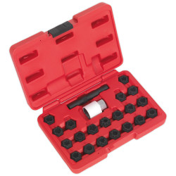 Sealey SX206 Locking Wheel Nut Key Set 22pc - Audi