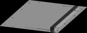 Roof plate, with cable entry, steel, (W x H x D) 800 x 25.5 x 600 mm, 8PQ2308-6BA03
