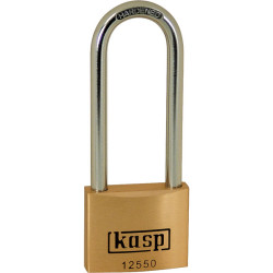 Kasp K12550L80A5 Premium Brass Padlock - 50x80mm - Long Shackle - KA25505