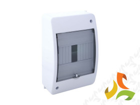Rozdzielnica natynkowa 6 modułowa 1x6M drzwi transparentne IP42 RNTO-6 4.3 ELEKTRO-PLAST