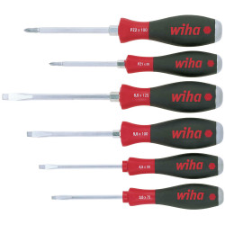 Wiha 21251 SoftFinish&#xAE; SL/PZ Hex Blade Screwdriver Set, 6 Piece