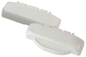 Hinge, ABS, (L x W x H) 19.5 x 125 x 34.4 mm, light gray, for B 1413../B 1813../B 2213.., 96930205