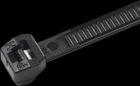 Cable tie, PA, (L x W) 200 x 3.4 mm, bundle-Ø 1.6 to 50 mm, black, -40 to 105 °C, 118-04900