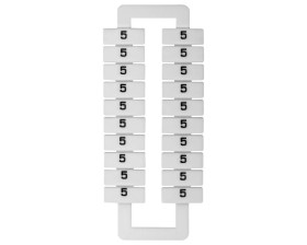 Oznacznik do złączek (EURO) 2,5-70mm2 /5/ biały 43192 /1 blister=20 szt/